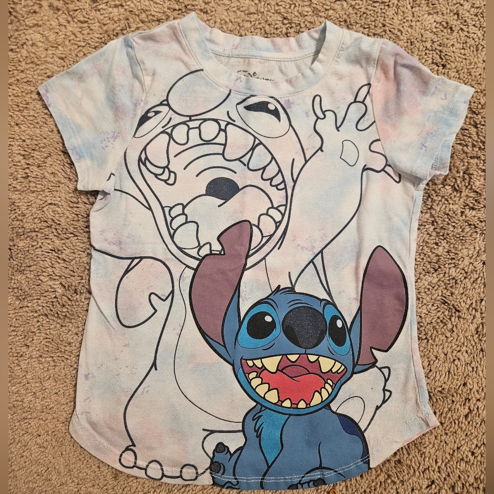 Kids Stitch Graphic T-Shirt - Blue and White